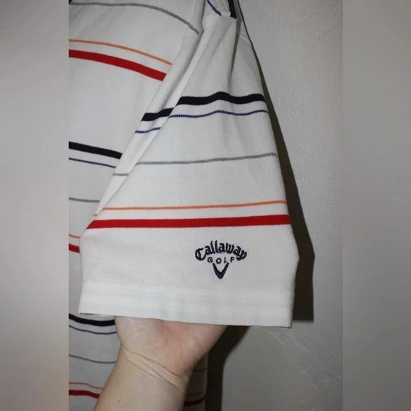Men’s Callaway Golf Striped Polo Shirt Size XL - Picture 4 of 10